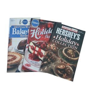 Hershey's Holiday Recipe Pillsbury Set of 3 Festive Baking Booklets Cookbooks